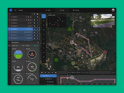 UAS Ground Control Station - Instruments app aviation award challenge cluster control drone flight fly gauge map nasa path pilot plan tablet ui