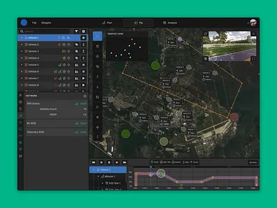 UAS Ground Control Station - Network app aviation award challenge control dark drone flight fly map nasa network path plan radar signal tablet uav ui ux