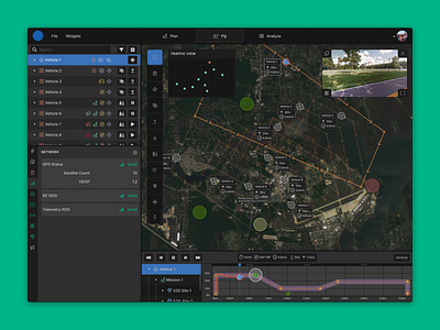 UAS Ground Control Station - Network app aviation award challenge control dark drone flight fly map nasa network path plan radar signal tablet uav ui ux