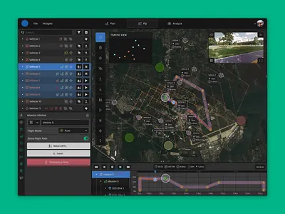 UAS Ground Control Station - Vehicle Status app aviation award challenge control dark drone figma flight fly landing list map outline path pilot radar takeoff ui ux