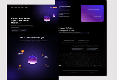 Protect money landing page Design branding design graphic design illustration landing page money protection saving page vector web page design website design