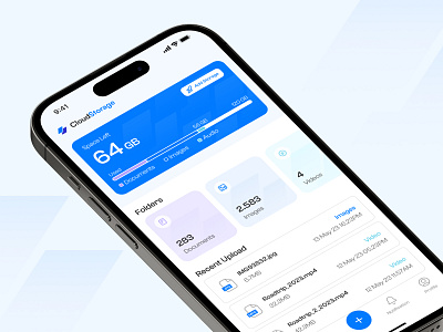 Cloud Storage Mobile Apps Exploration blue cloud cloudstorage brand design elegant luxurious minimal minimalist mobile mobile application mobile apps mockups simple storage storage management apps ui uiux uiuxdesigner ux with iphone 14 mockups