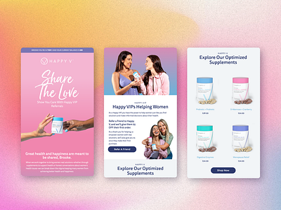 Happy V Share The Love Campaign - by Growth Gurus design digital design e commerce marketing email design email marketing graphic design klaviyo ui