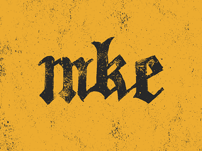 MKE design graphic design handdrawn photoshop type typography
