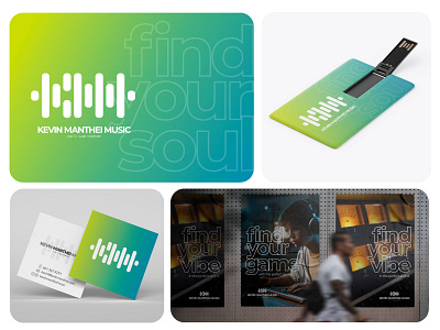 Kevin Manthei Music app branding design graphic design logo typography vector