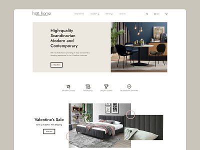 Höft Shopify Homepage Concept concept ecommerce furniture graphic design hoft homepage luxury online store shopify ui web design