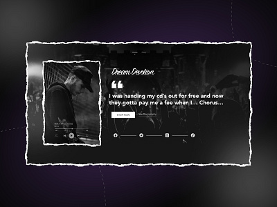 A Dark-themed Portfolio Website black branding cool dark desgin landing page music musician portfolio professional typography ui ui ux ux web desgin