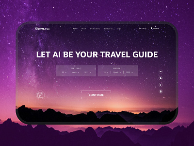 A Travel Website Landing Page ai black booking website design graphic design landing landing page travel travel booking ui ui ux ux violet web website