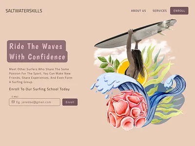 daily UI design challenge day 44 a surfing experience dailyui design ui ux web