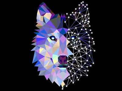 Geometric Wolf 2d after effects aftereffects animation beginnermotiondesigner design duik freelance illustration motion graphics wolf wolfanimation