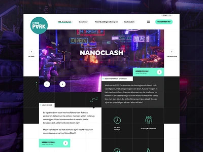 The Park By Telenet - Product Page belgium dark mode design green grid nanoclash telenet the park ui ux vr web design website wevdesign