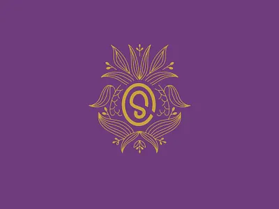 Pineapple Crest badge branding crest exotic gold illustration laurel line monogram pineapple purple swinger wreath