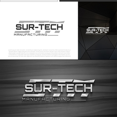 Sur-Tech Manufacturing Logo adobe illustrator branding design graphic design illustration logo logo design manufacturing typography vector