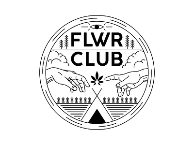 FLWR CLUB branding design graphic design illustration instagram logo typography vector