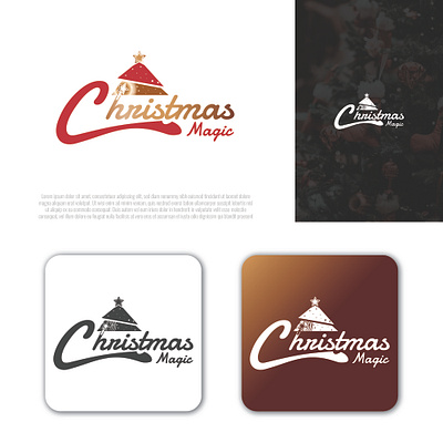 Christmas Magic Logo adobe illustrator brand identity branding design graphic design illustration logo logo design vector