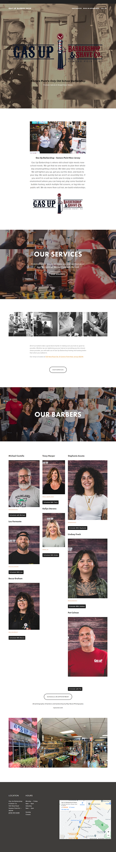 Gas Up Barber Shop cms development uiux design website design website development wordpress