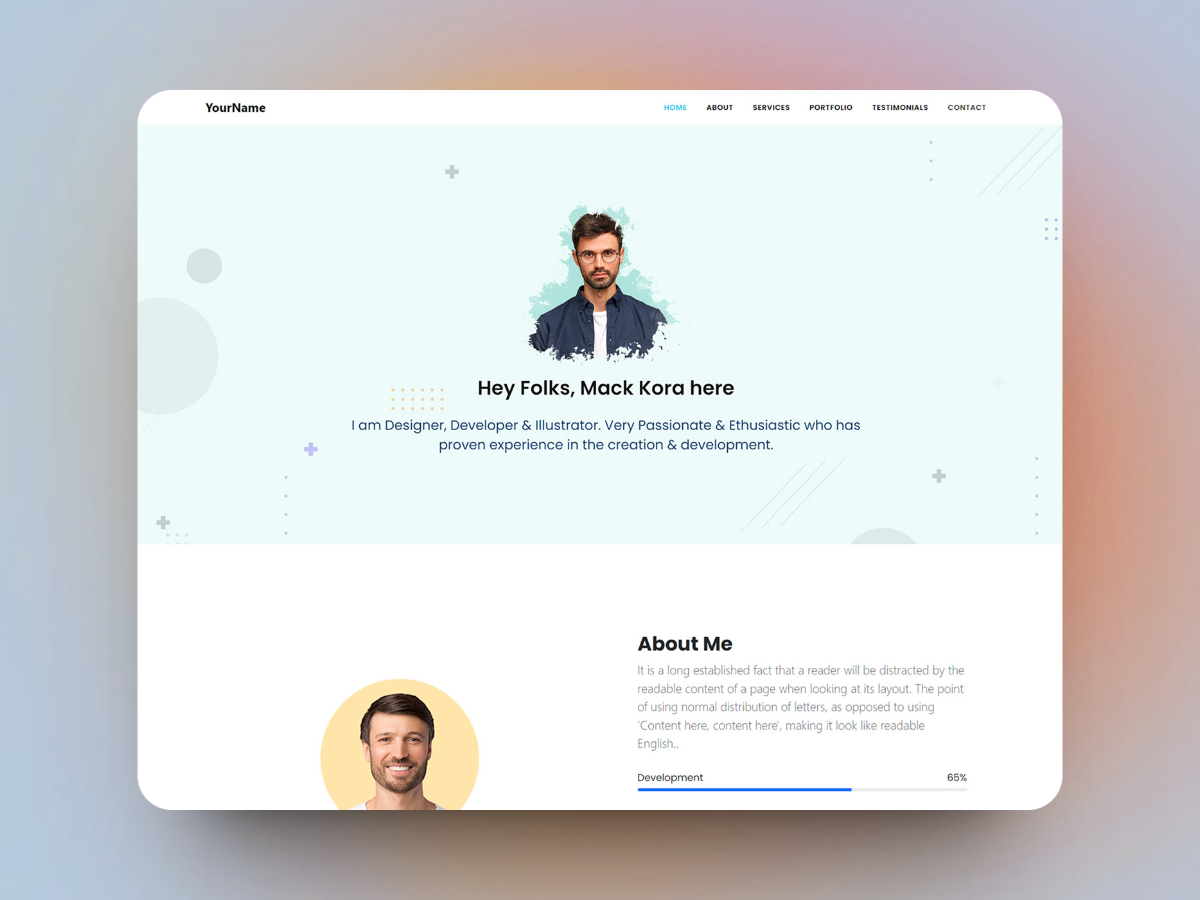 Free portfolio bootstrap 5 html template by on Dribbble