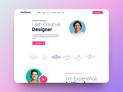 Personal Portfolio HTML5 Template bootstrap template bootstraplily design free bootstrap template free template free website free website template freebie illustration ui