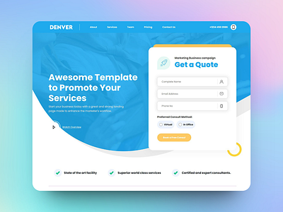 Creative Consulting Business HTML Landing Page bootstrap template bootstraplily design free bootstrap template free template free website free website template freebie illustration ui