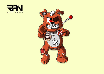 Cute evil teddy bear cartoon mascot character design cartoon character cute mascot cute teddy bear evil teddy bear mascot merchaindise t shirt teddy bear