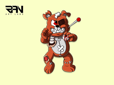 Cute evil teddy bear cartoon mascot character design cartoon character cute mascot cute teddy bear evil teddy bear mascot merchaindise t shirt teddy bear