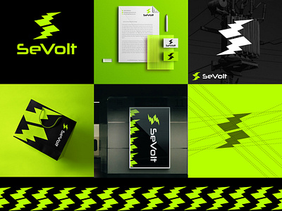 S volt Logo Design | Visual Identity Design abstract behance branding fintech green illustration letter s logo lettering logo logofolio logomark minimal portfolio s volt logo sevolt tech technology visual identity volt volt logo