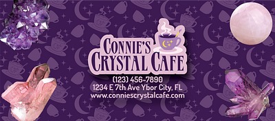 Connie's Crystal Cafe branding design graphic design illustration logo pattern design social media vector