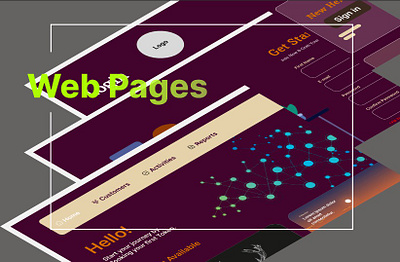 Project UI(Token System) design figma landing page login registeration signup ui webpages