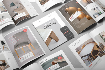 Modern Furniture and Interior Catalog brochure catalog funiture graphic design indesign interior print product design template