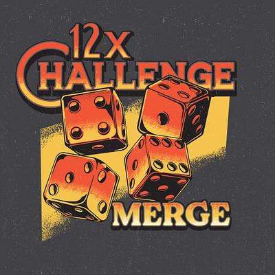 12x Challenge Shirt branding classic design dice gambler gambling graphic design illustration las vegas logo mascot poker retro vector vintage