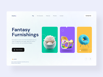 Furniture Landing Page - Midjourney ai animation art furniture landing page landingpage midjourney products ui uidesign uiux webdesign website