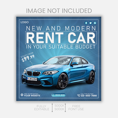 Car Social Media post /Instagram Post Design agrafixer branding car carrent design foryou graphic design logodesign ui ux vector