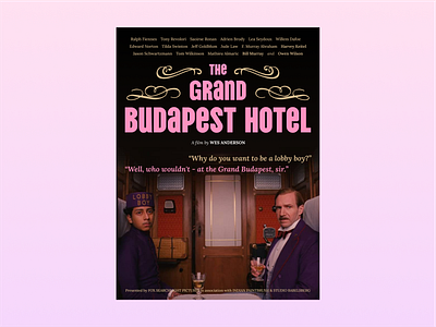 The Grand Budapest Hotel (2014) concept design figma film font graphic design layout movie poster poster design typography