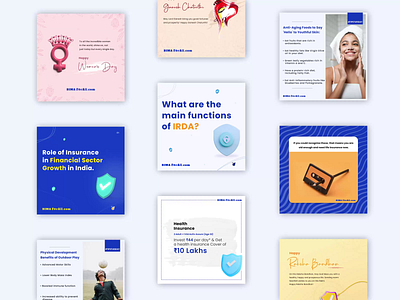 Social Media Design for Insurance Brand branding design designing socialmedia ui uidesign uiux