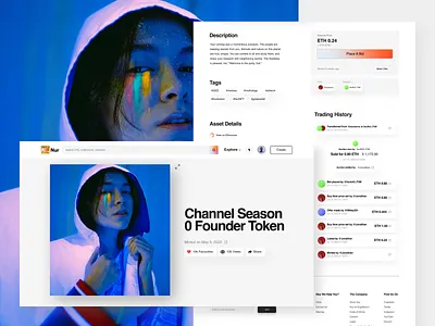 Stunning NFT details page blockchain nft ui user experience user interface ux