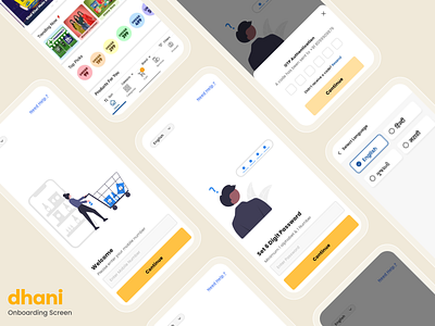 Dhani App Onboarding Screen UI/UX - Seamless Financial Solution app design dhani fintech mockup onboarding ui uiuxdesign ux wireframe
