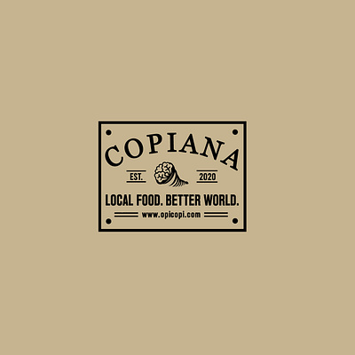 Copiana food logo branding business logo design flower logo food logo graphic design icon illustration logo logo design