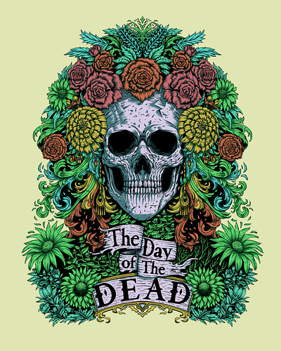 The Day of The Dead design graphic design illustration lettering t shirt design typography