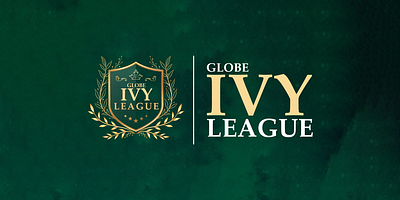 Globe IVY League LOGO design graphic design illustration logo vector