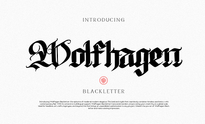 Wolfhagen Blackletter blackletter branding design digital asset font asset font preview gothic script graphic design logo medieval blackletter typography