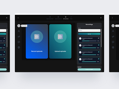 Podcast website recording UI agency agency website design design agency podcast podcast app podcast recording website ui podcast web app podcast website podcast website ui recording ui ui web app web ui