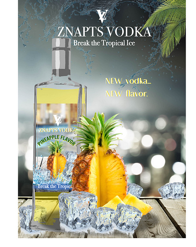 Znapts Vodka-Flyer new flavour new vodka pineapple tropical ice vodka znapts znapts vodka flyer