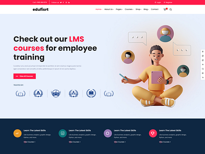 Edufirst - landing page components concept dashboard design ui ui design