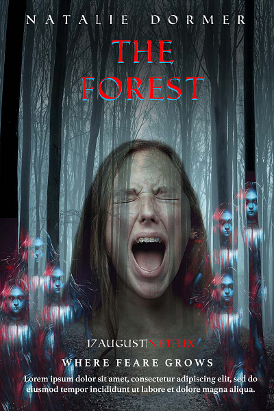 The Forest-Film poster adobe photoshop advertising branding film flyer flyer design graphic design illustration netflix poster promo the forest vector