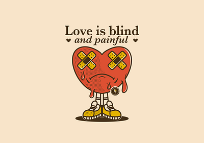 Love is blind and painful! adipra std male vintage art