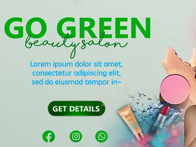Go Green-Beauty salon banner banner beauty beauty salon beauty salon banner girl make up makeup salon woman