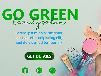 Go Green-Beauty salon banner banner beauty beauty salon beauty salon banner girl make up makeup salon woman