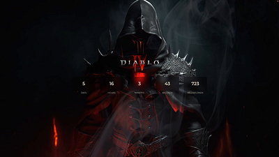 Diablo IV countdown countdown dark diablo gaming ui