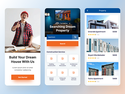 Pabellon - Build Property App apartment build mobile product design ui