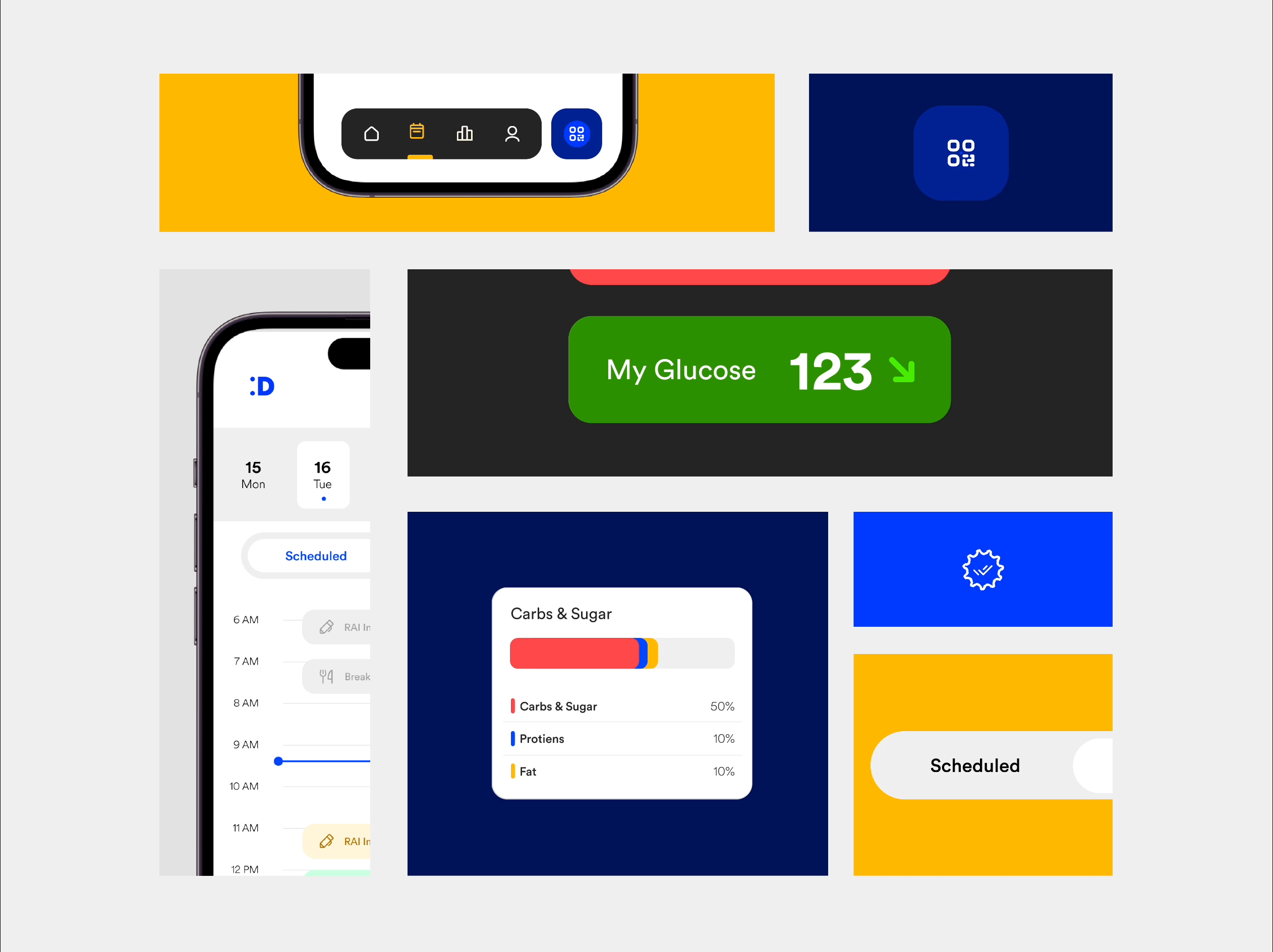 UI Components & Elements (vol 1) animation app design components elements motion graphics ui ui elements vibrant ui